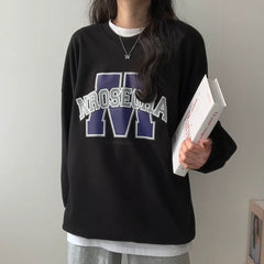 Korean Style Loose Sports Brushed Hoody