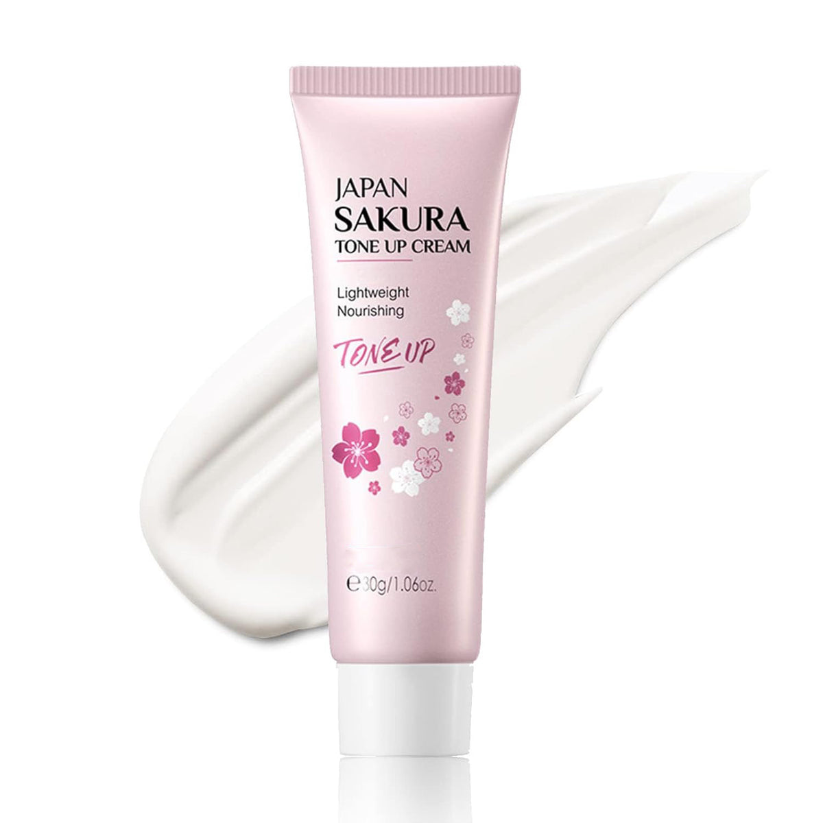 Facial Moisturizer Tone-up Cream, Sakura Essence Glow Cream Face Moisturizer Cream 1.06 Fl OZ Hydrating & Smooth Dry Skin Lightweight Nourishing Facial Skin Instant Tone-Up Lazy Face Cream