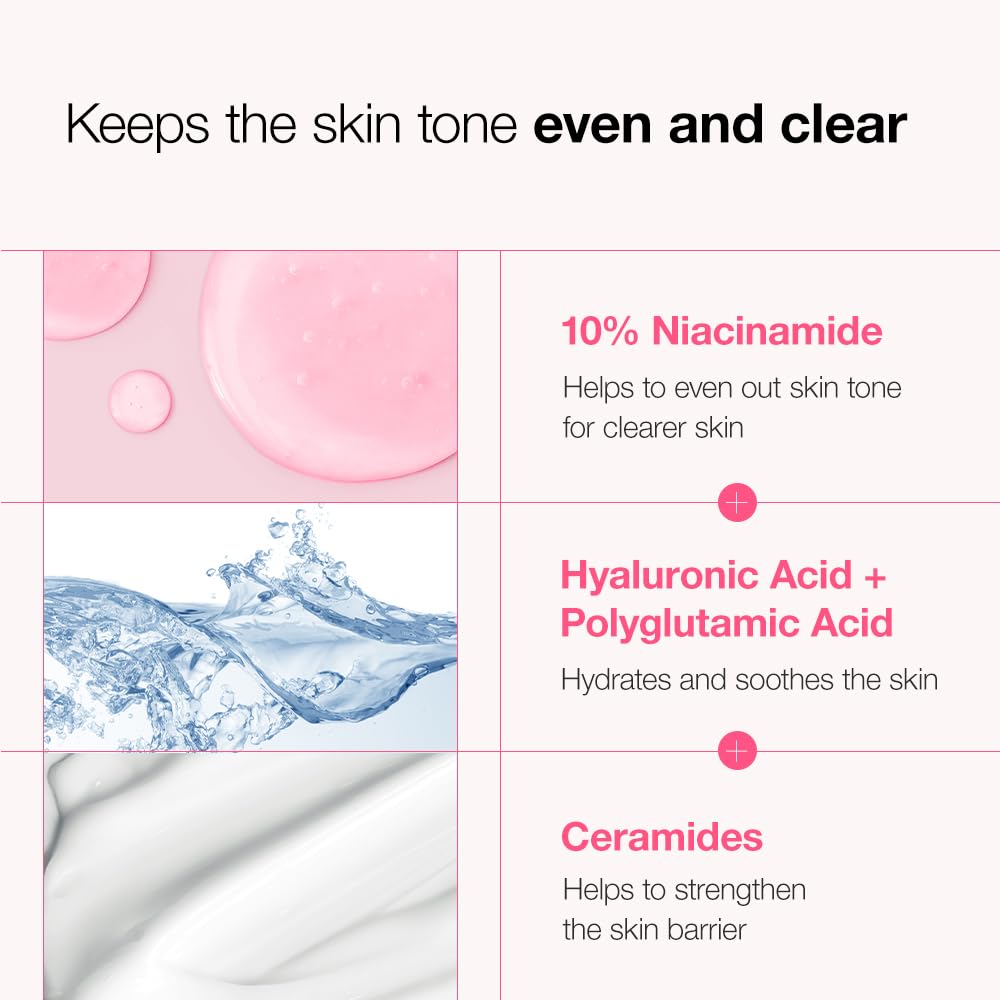 10% Niacinamide+ 4% Tranexamic Acid Serum, Ceramide, Hyaluronic Acid, Vitamin B12 natural color, for Sensitive skin, Korean Glass Skin, Fragrance-Free (30ml /1.01 fl.oz.)