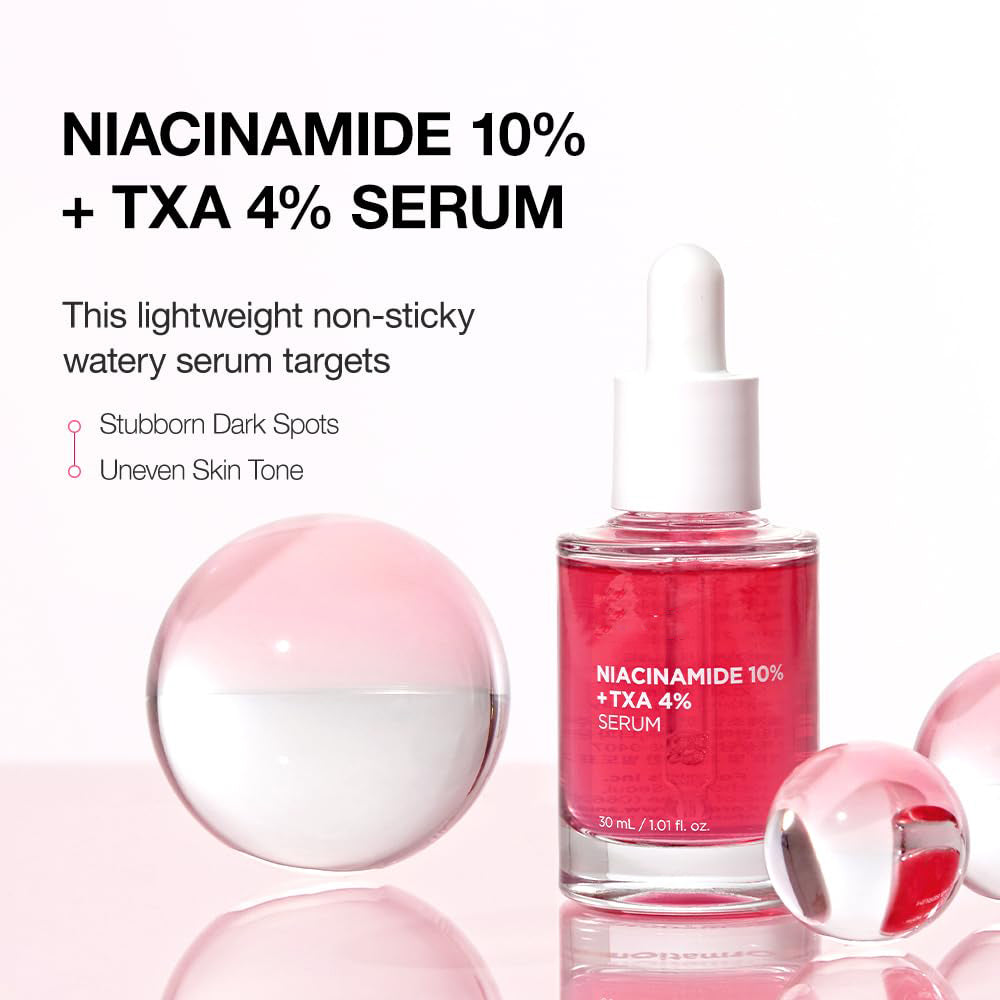 10% Niacinamide+ 4% Tranexamic Acid Serum, Ceramide, Hyaluronic Acid, Vitamin B12 natural color, for Sensitive skin, Korean Glass Skin, Fragrance-Free (30ml /1.01 fl.oz.)