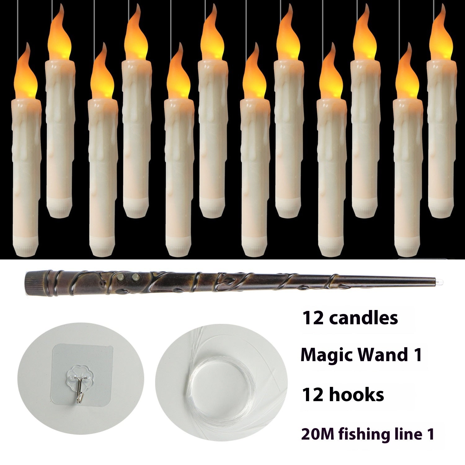 Hairtail Line Hook Magic Wand Remote Control Candle Halloween Party Decoration