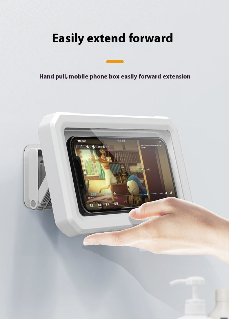 Waterproof Touch Screen Rotatable Bathroom Wall-mounted Mobile Phone Holder