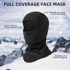 Balaclava Ski Mask for Men Cold Weather Scarf Windproof Thermal Winter Neck Warmer Hood for Cycling Hiking