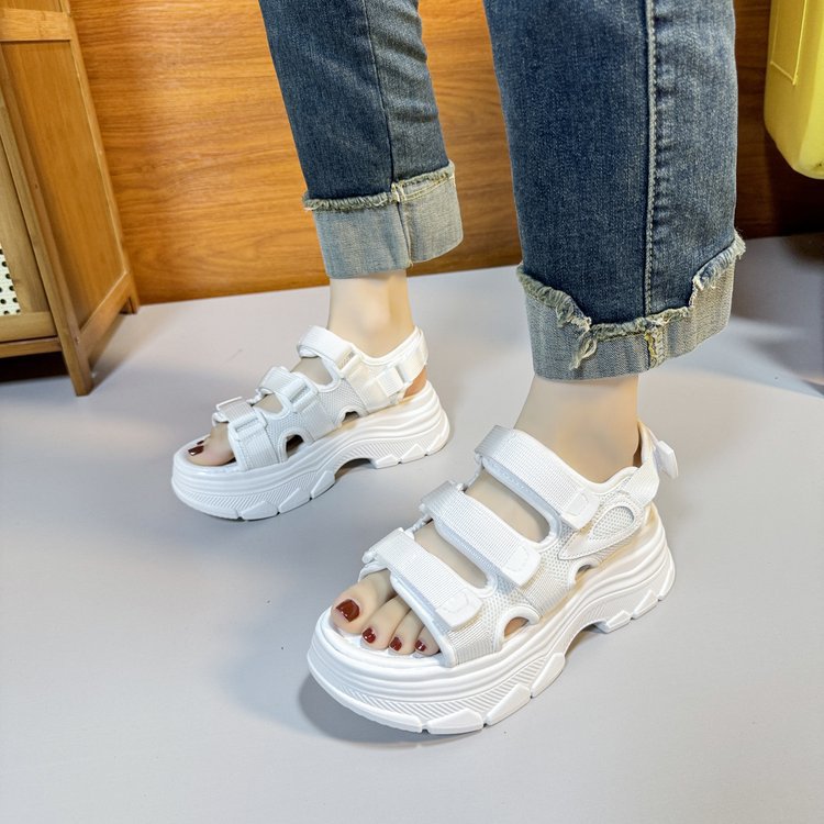 Summer Fashion All-matching Velcro Platform Shoes