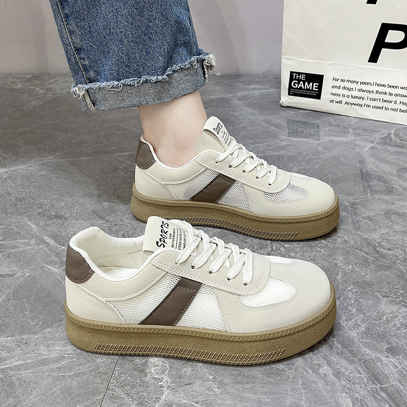 Retro Maillard Casual Classic All-match White Shoes