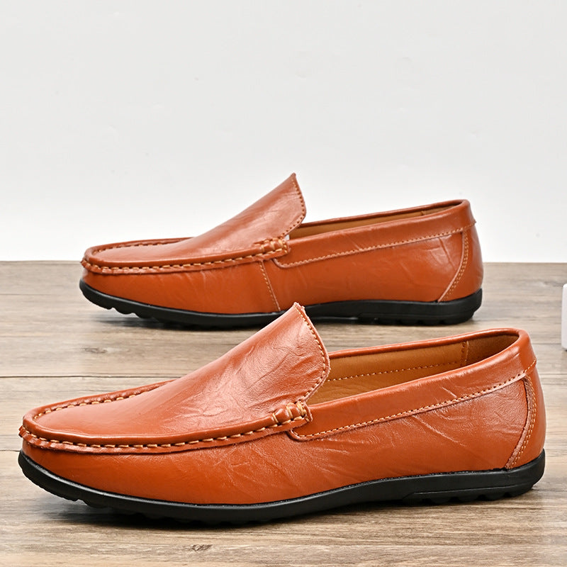 Men's Fashion Casual Slide Leather Shoes