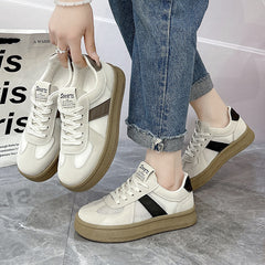 Retro Maillard Casual Classic All-match White Shoes