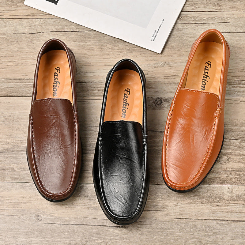 Men's Fashion Casual Slide Leather Shoes