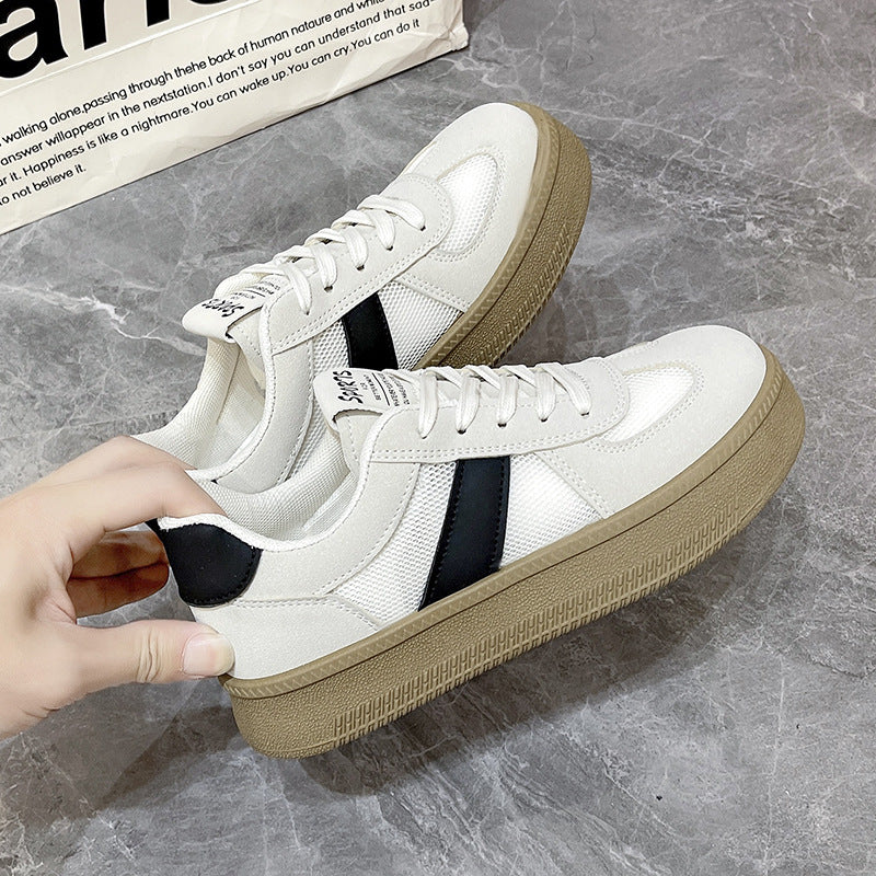 Retro Maillard Casual Classic All-match White Shoes