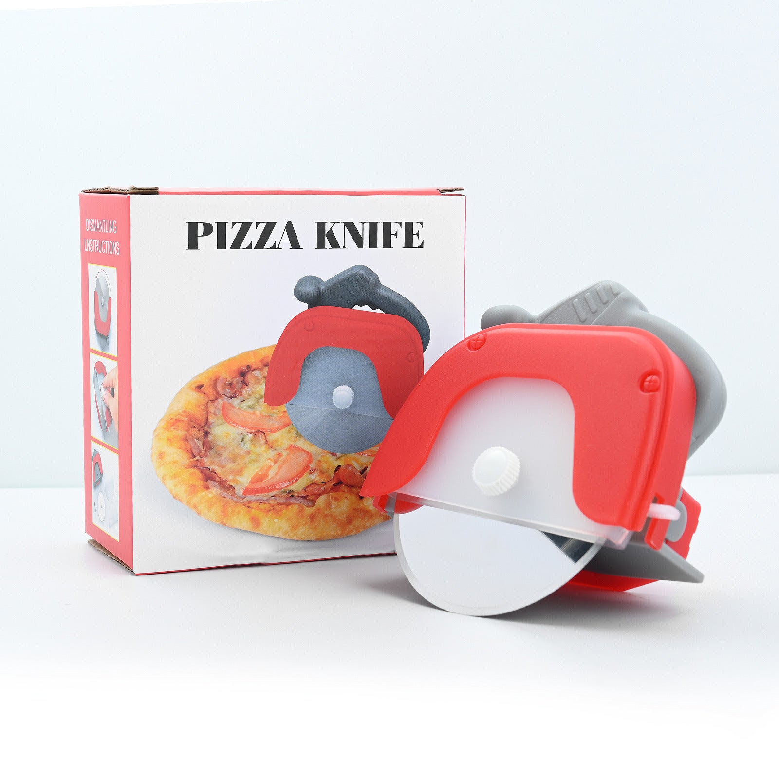 Stainless Steel Round Roller Pizza Cutter Creative Single Wheel Cake Cut Knife Kitchen Gadgets