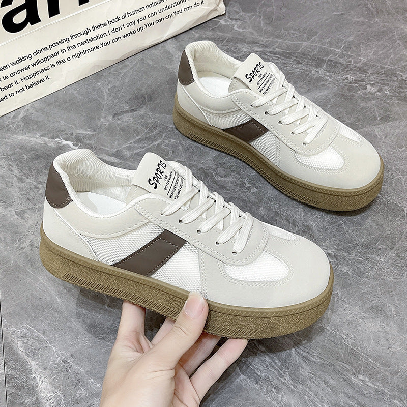 Retro Maillard Casual Classic All-match White Shoes