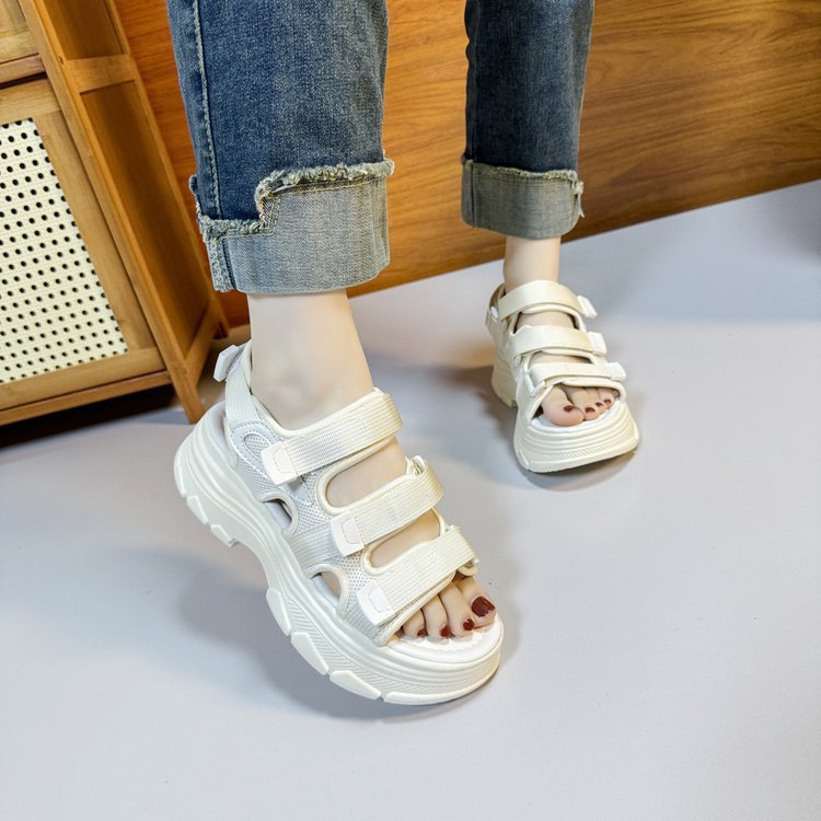 Summer Fashion All-matching Velcro Platform Shoes