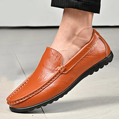 Men's Fashion Casual Slide Leather Shoes