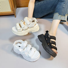 Summer Fashion All-matching Velcro Platform Shoes