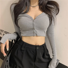 High-grade American Thread Navel Bottoming Shirt