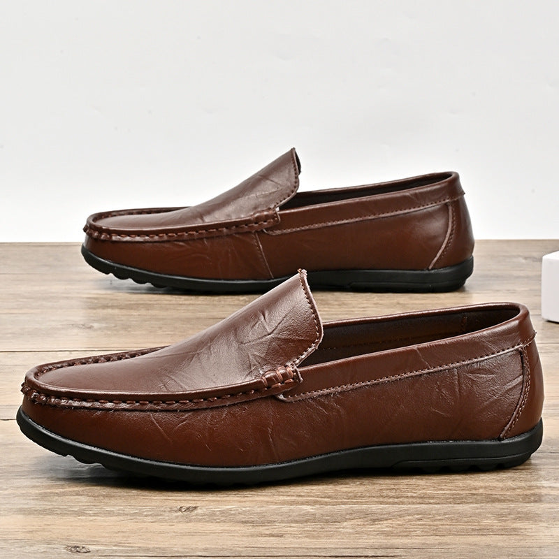 Men's Fashion Casual Slide Leather Shoes