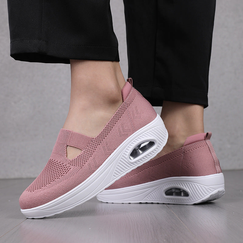 Women's Wedge Platform Mesh Surface Breathable Casual Shoes