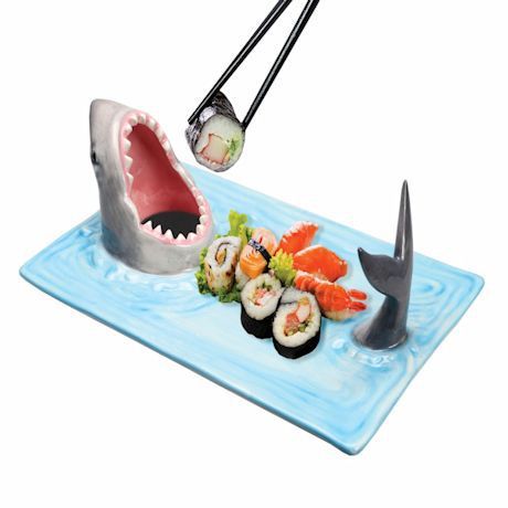 Internet Celebrity Seaside Shark Ceramic Plate Dumpling Plate Meal Kitchen Decoration Sushi Plate Beautiful Tableware