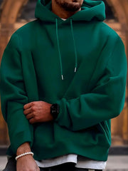 Men's Solid Color Hooded Jumper